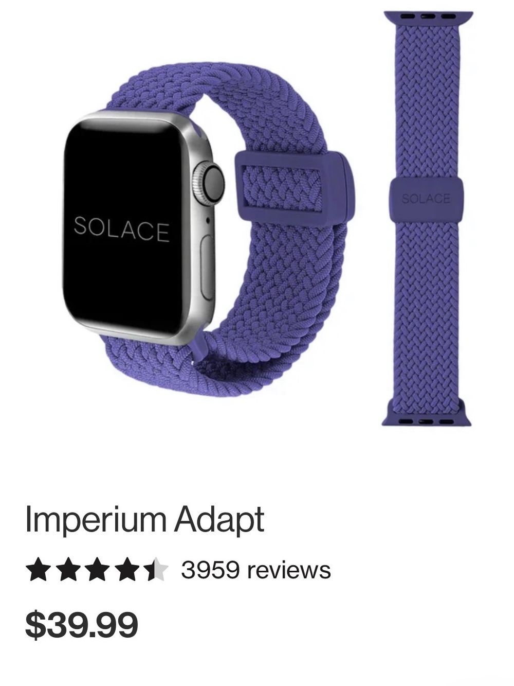 Solace Imperium Adapt Braided Loop Watch Band - Purple